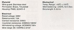 Klemme 243-5.0,5.08,7.5 7.62, 10.0, 10.16, 300V, 15A, Wire range 28-12AWG 2.5mm2