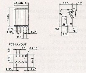 Klemme 241-2-5 241-2.54, 150V, 4A, Wire range 28-20AWG 0.5mm2