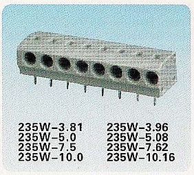 Klemme 235W-3.81 235W-3.96 235W-5.0 235W-5.08 235W-7.5 235W-7.62 235W-10.0 235W-10.16, 300V, 10A, Wire range 20-14AWG 1.5mm2