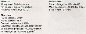 Klemme_242R-5.0,5.08,7.5 7.62,10.0,10.16, 300V, 15A, Wire range 28-12AWG 2.5mm2