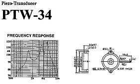 PIEZOSIGNALGEBER OHNE ELEKTRONIK PTW-34