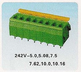 Klemme_242V-5.0, 5.08. 7.5 7.62,10.0,10.16, 300V, 15A, Wire range 28-12AWG 2.5mm2