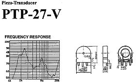 PIEZOSIGNALGEBER OHNE ELEKTRONIK PTP-27-V