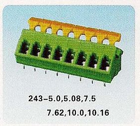 Klemme 243-5.0,5.08,7.5 7.62, 10.0, 10.16, 300V, 15A, Wire range 28-12AWG 2.5mm2