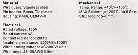 Klemme 240W-2.5 240W-2.54, 150V, 4A, Wire range 28-20AWG 0.5mm2