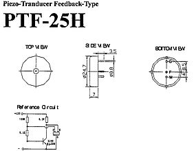 PIEZO SIGNALGEBER-FEEDBACK FÜR OSZILLATORSCHALTUNG PTF-25H