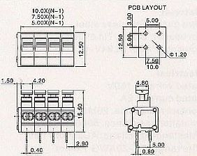 Mechanical  Temp. Range: -40"c-+1 OS"c MAX Soldering: +2SO"c, for S Sec.  Strip length : 9-Wmm