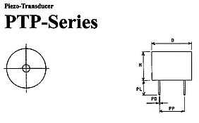 PIEZOSIGNALGEBER OHNE ELEKTRONIK PTP-22/1